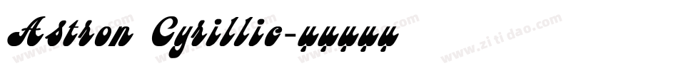 Astron Cyrillic字体转换